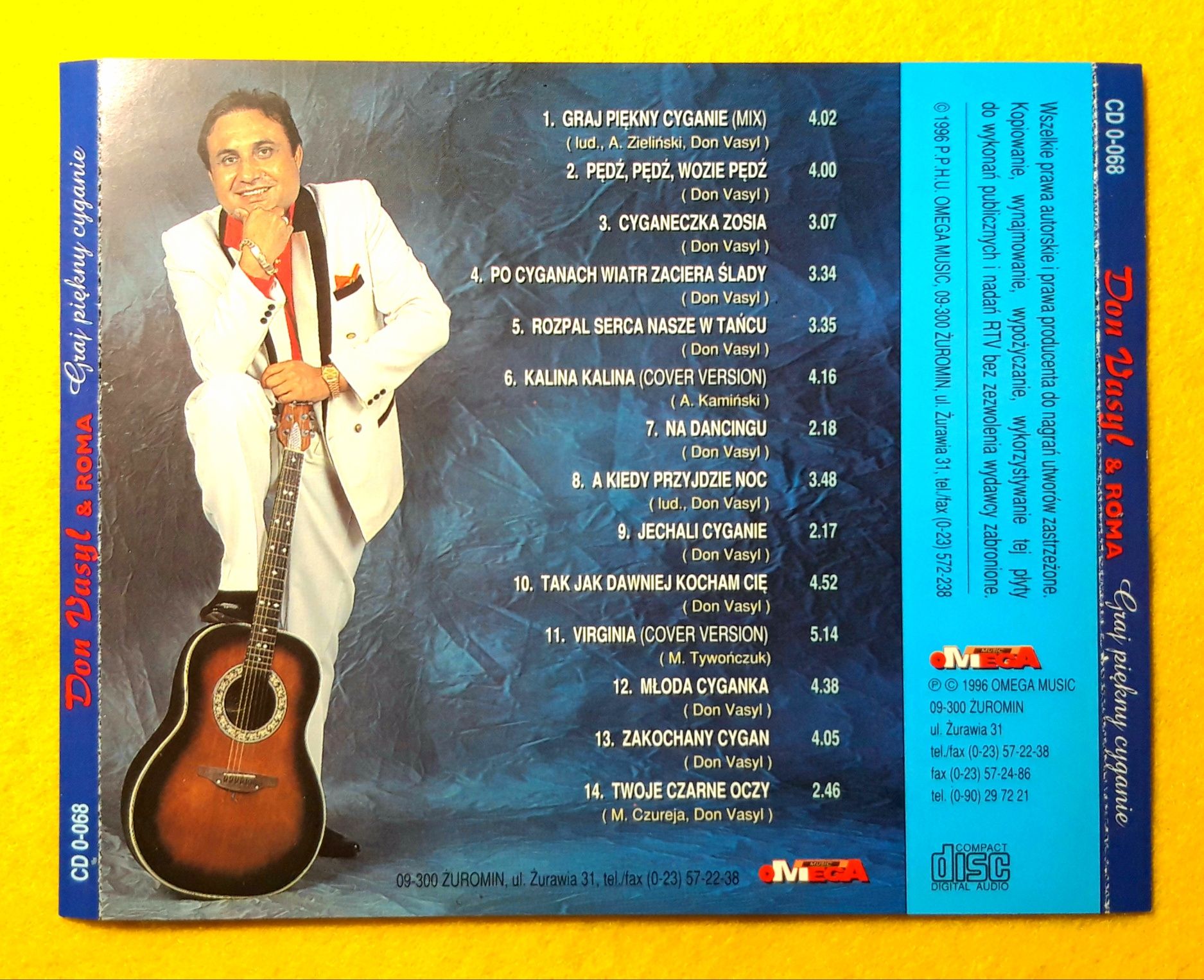 Don Vasyl & Roma – Graj Piękny Cyganie (CD, 1996)