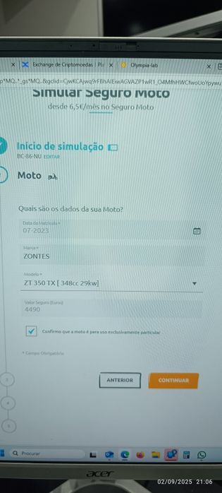 Mota Zontes 350 TX - kit malas faróis de nevoeiro 5565 KM com garantia