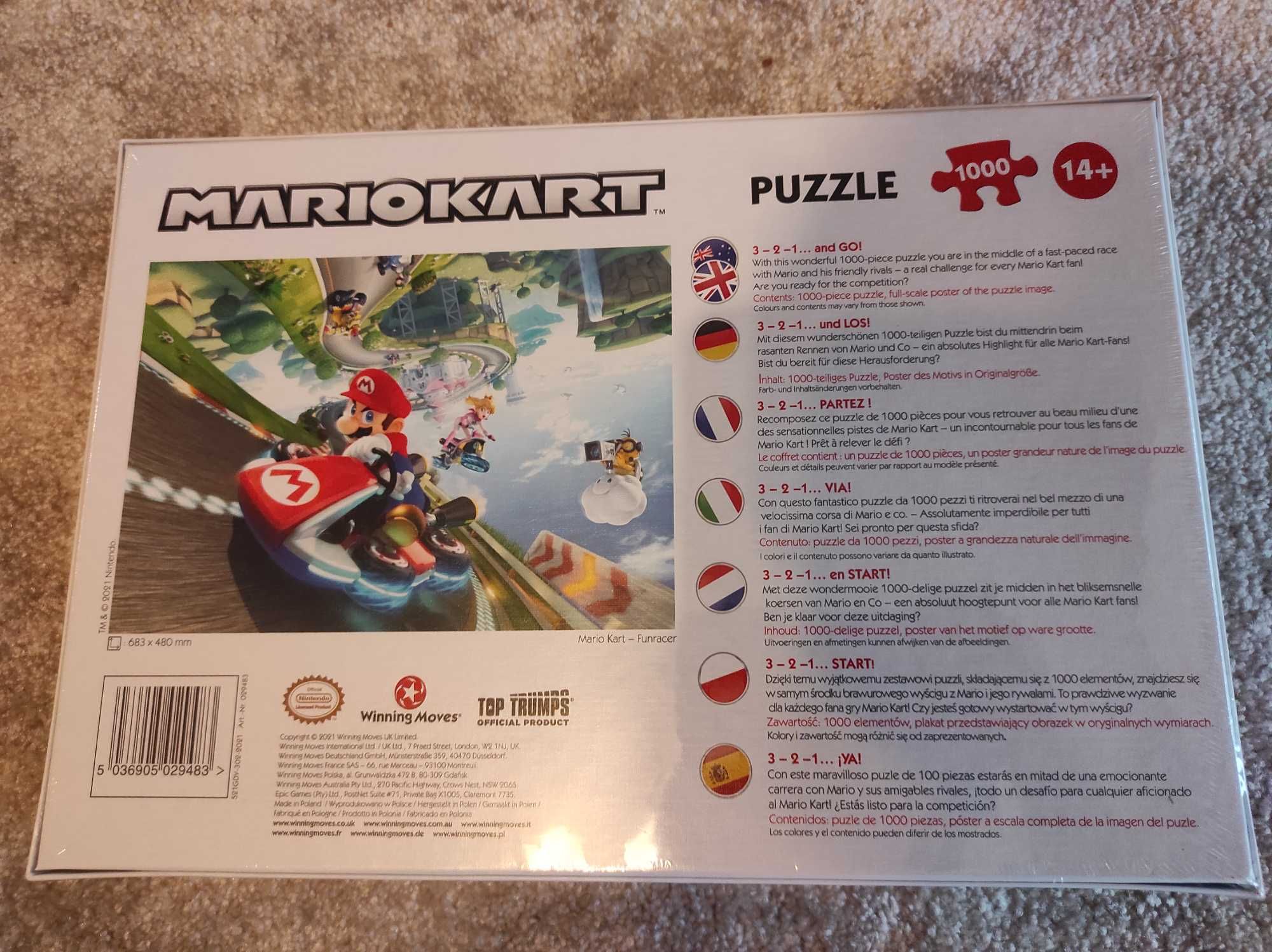 Nowe puzzle Mario Kart 1000 elementów