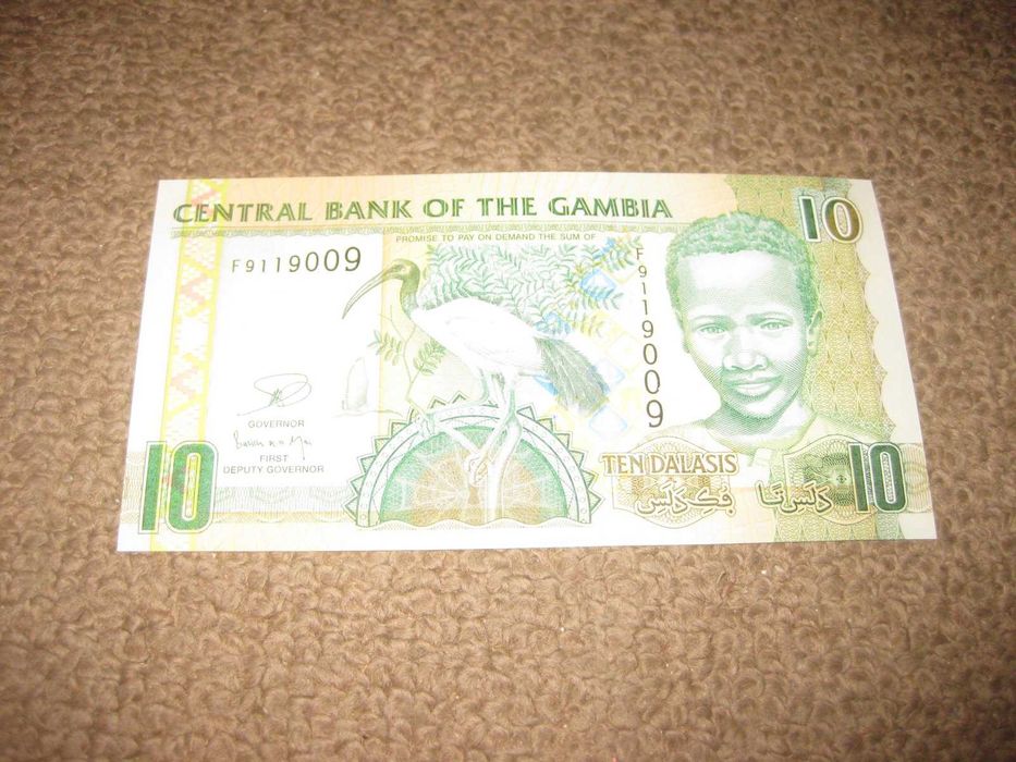 Nota da Gâmbia "10 Dalasis" UNC