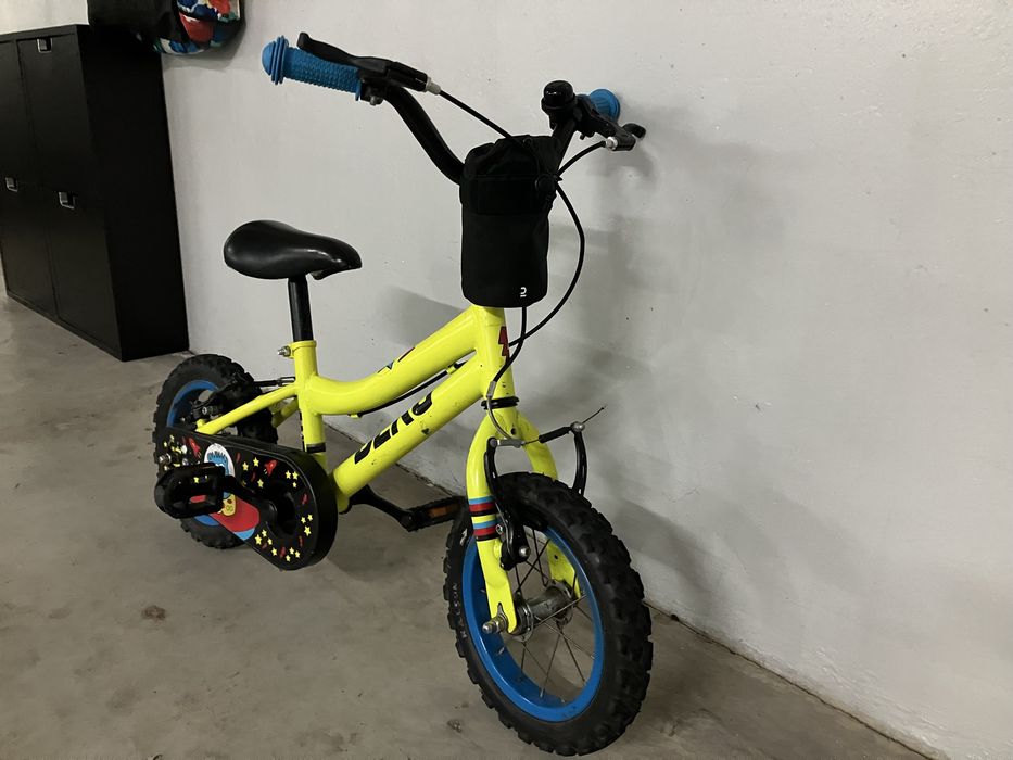 Bicicleta Criança Verde Azul Foguetão Berg