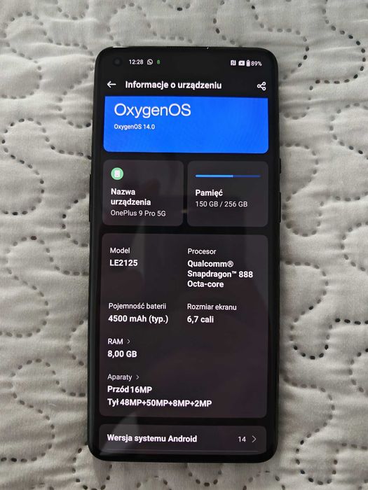 Telefon OnePlus 9 Pro 5G, 256 Gb