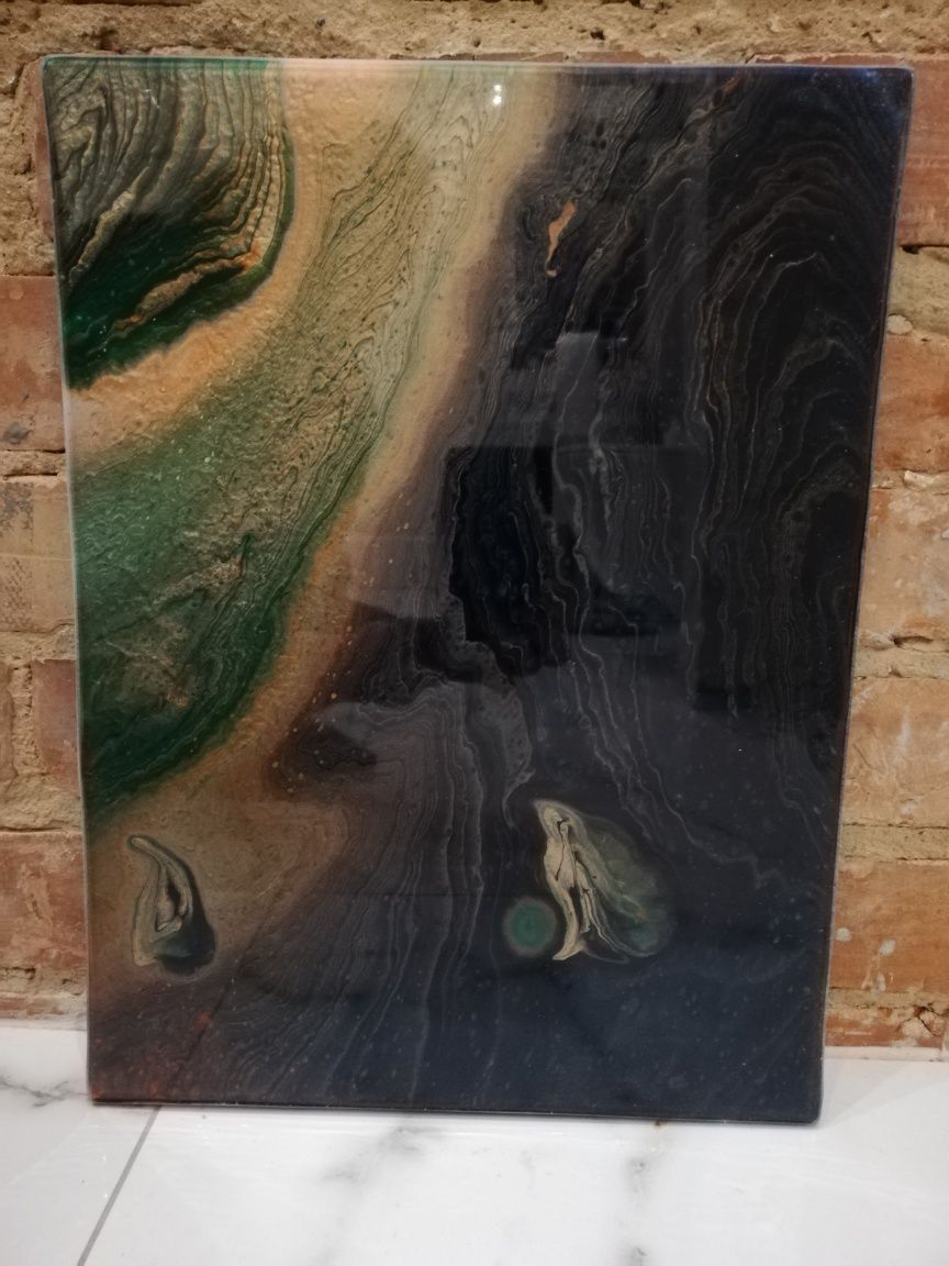 Obraz abstrakcyjny pouring Ręcznie malowany na płótnie