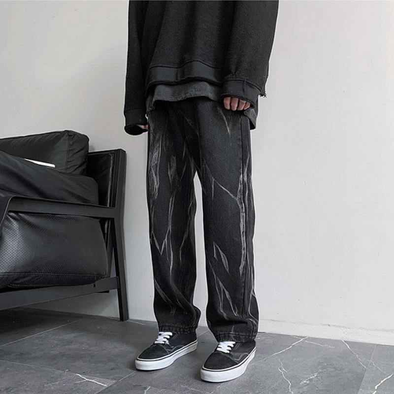 Джинси baggy fit oversize korea tie-dye jeans MoM zara