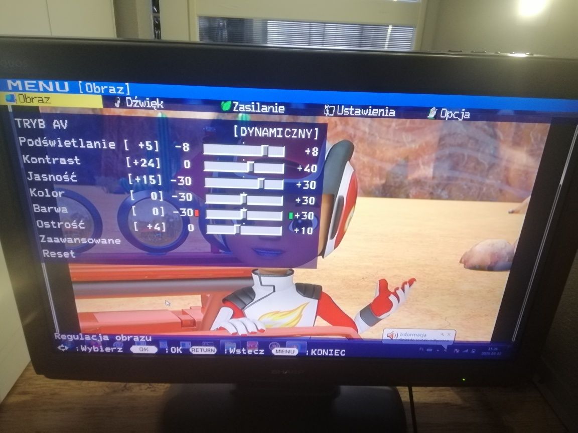Tv telewizor SHARP AQUOS 32 cale monitoring reklamy 2X HDMI