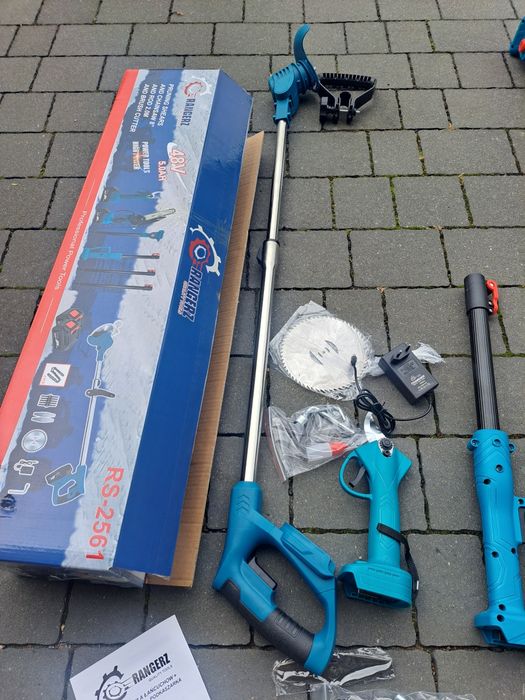 Piła na wysięgniku  plus sekator plus podkaszarka 2x aku 48v duze