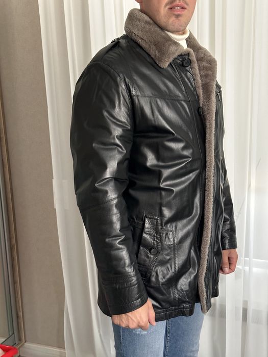 Шкіряна куртка дубльонка розмір 48-50 L теляча шкіра