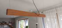 Lampa dębowa wisząca jadalnia