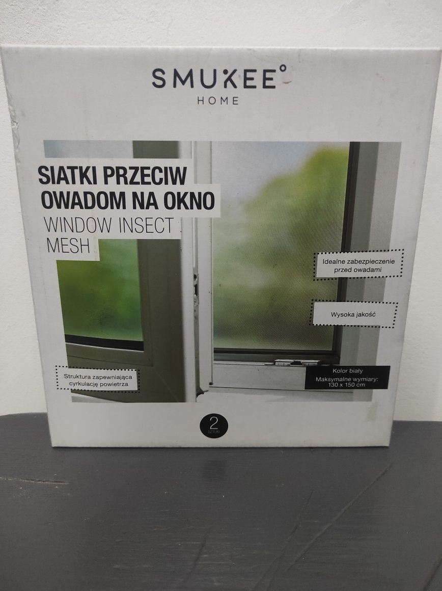 NOWE Siatki przeciw owadom Smukee 130x150 cm 2 sztuki