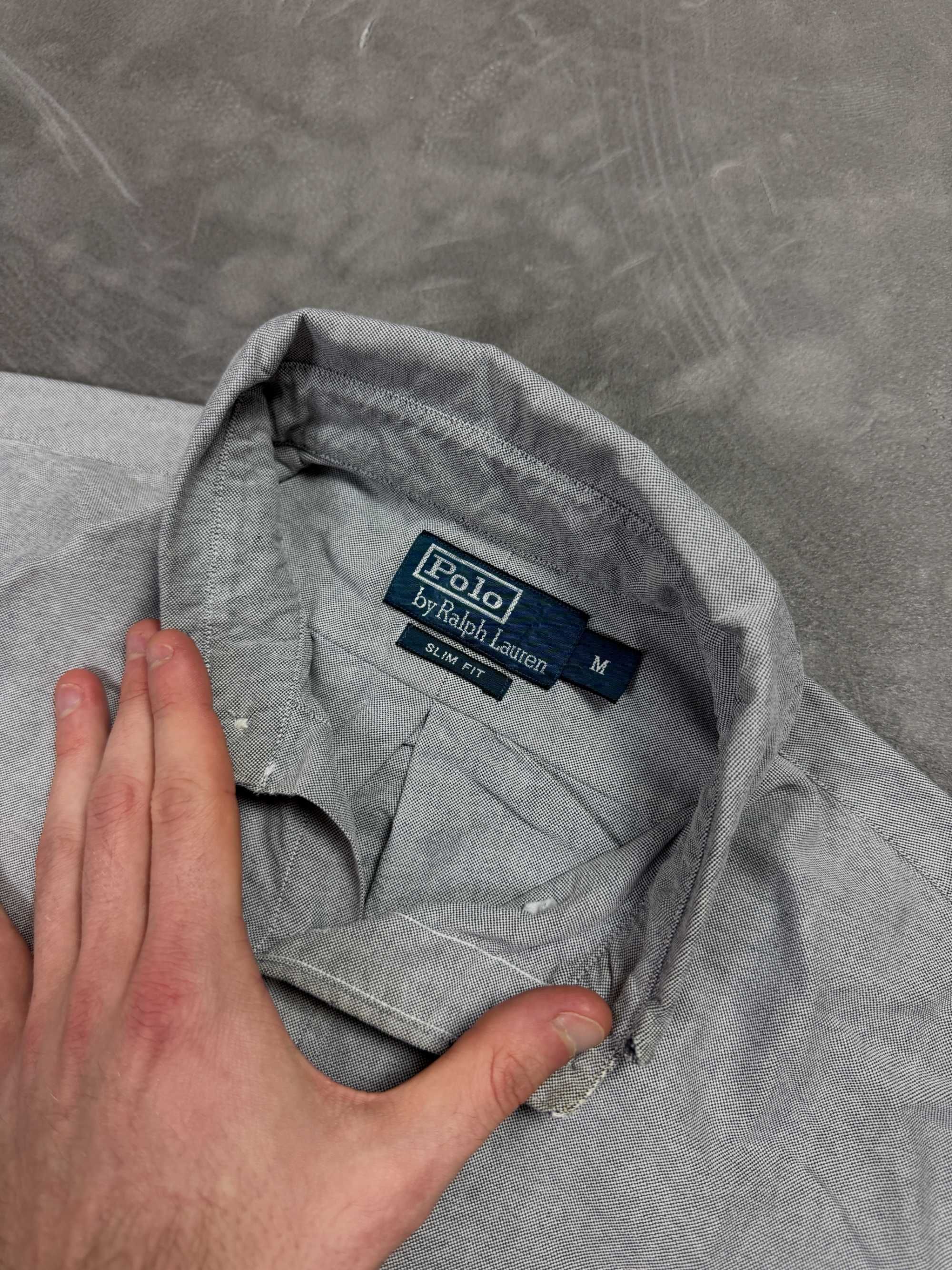 Ralph Lauren szara elegancka koszula z haftem (M/L) streetwear y2k 90s