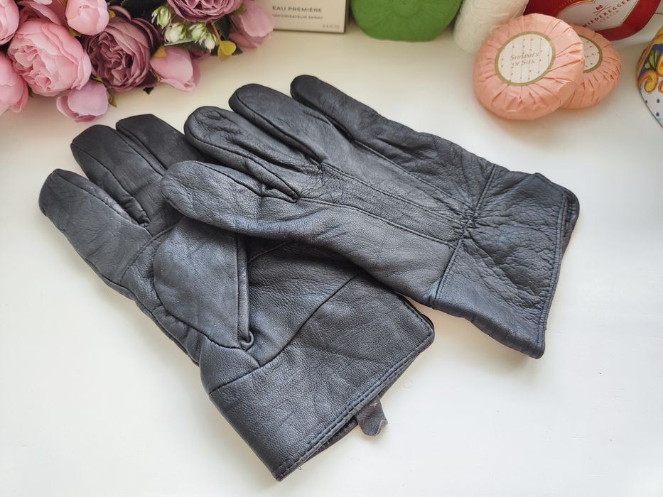 Шкіряні утеплені рукавички Thinsulate insulation