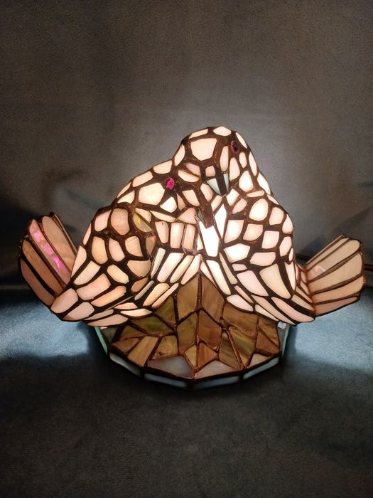 Lampka witrazowa ptaki