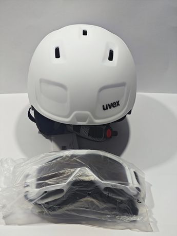 Kask Narciarski Uvex Heyya Pro Set White-Black Mat R. S/M 54-58 Cm