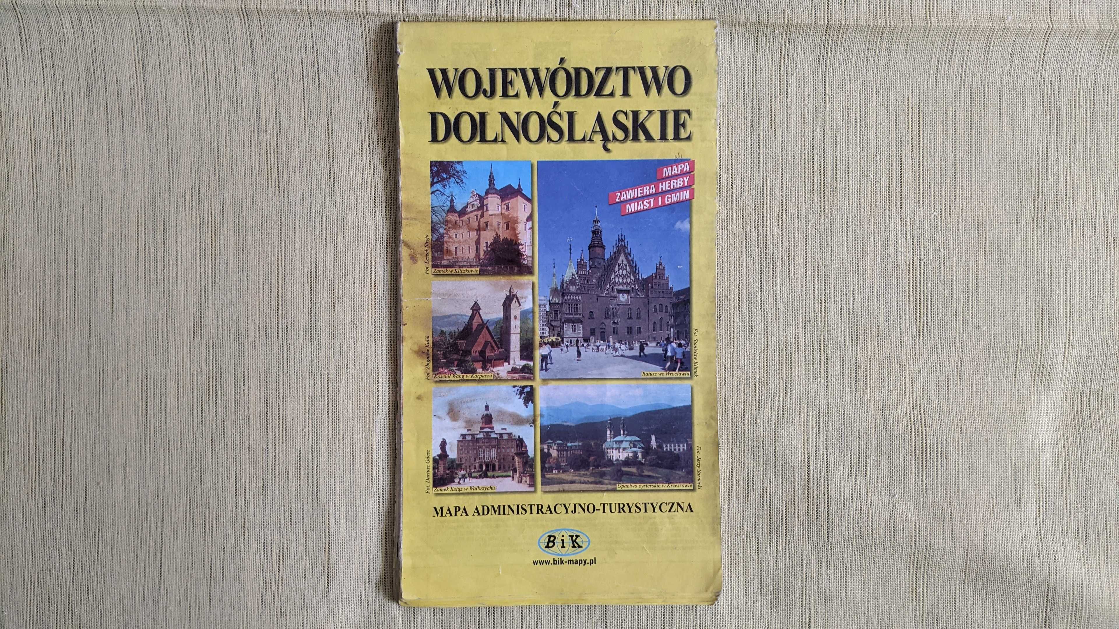 Województwo dolnośląskie : mapa administracyjno-turystyczna | 2001
