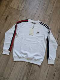 Bluza damska biała Adidas/Gucci - Rozmiar L !