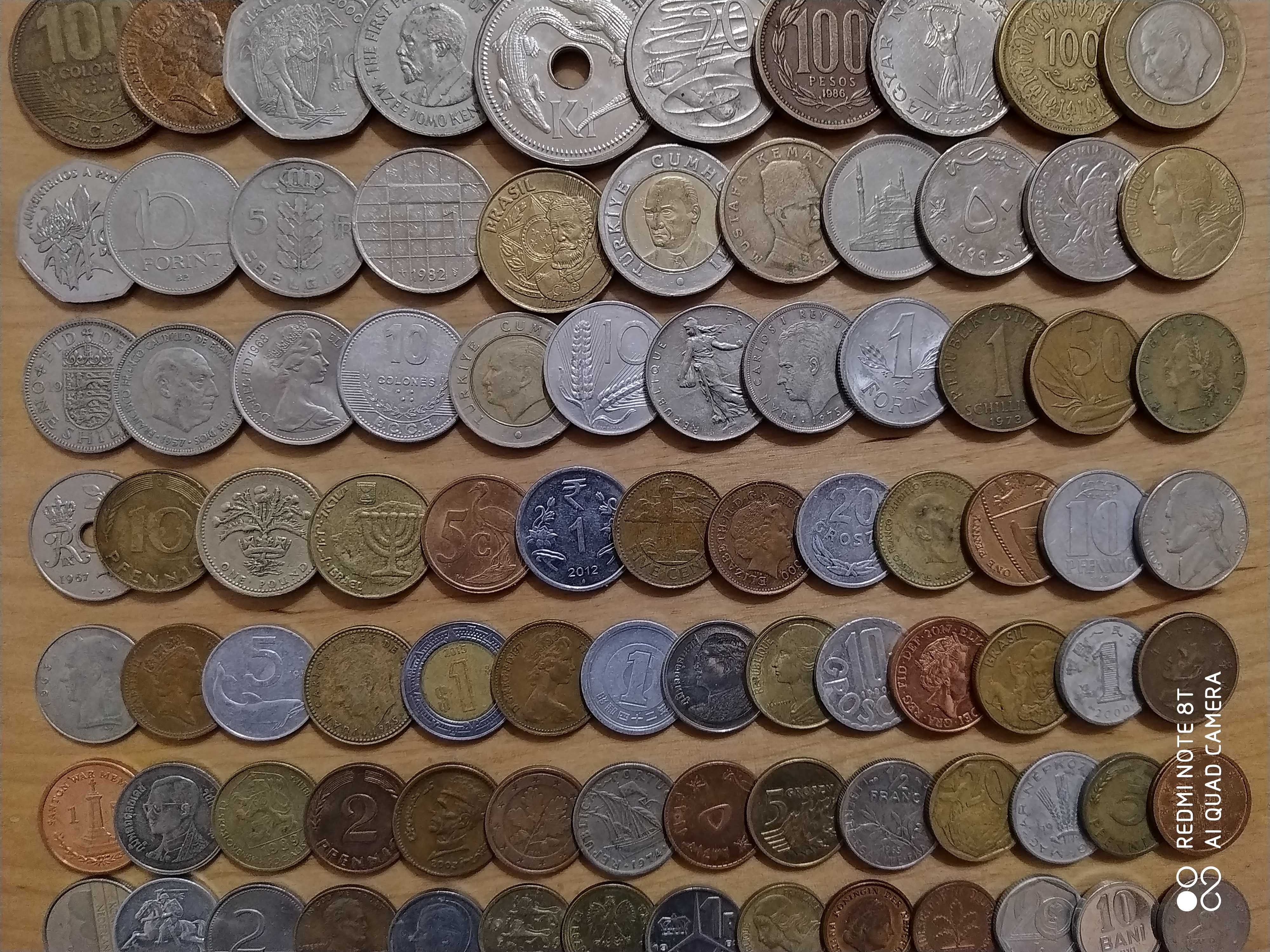 Монети світу всі континенти 100 шт без повторів №1