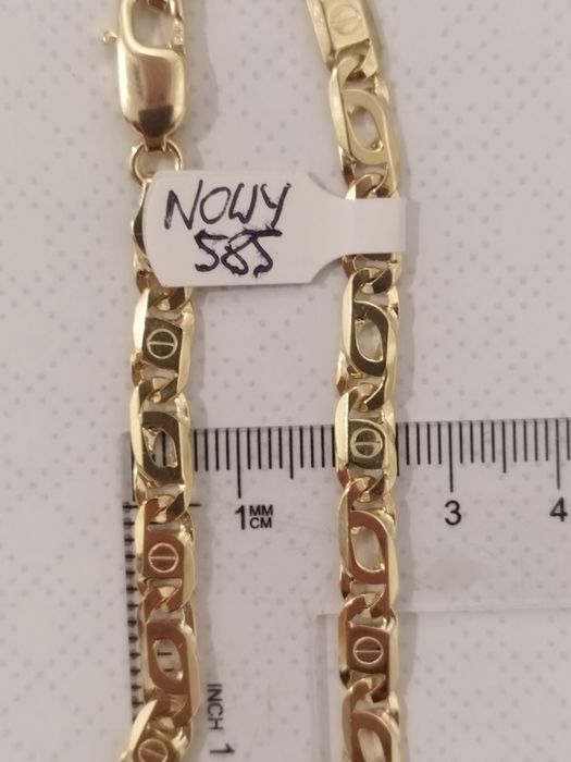 Nowy piękny złoty łańcuch 585 14k 35.29gr 60cm unikat!!