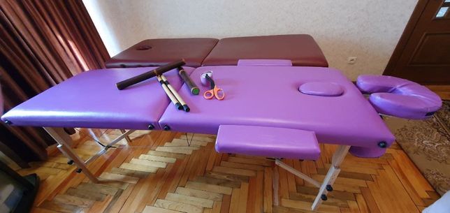 Массажный стол кушетка для массажа 2-х секционная буковая в Запорожье