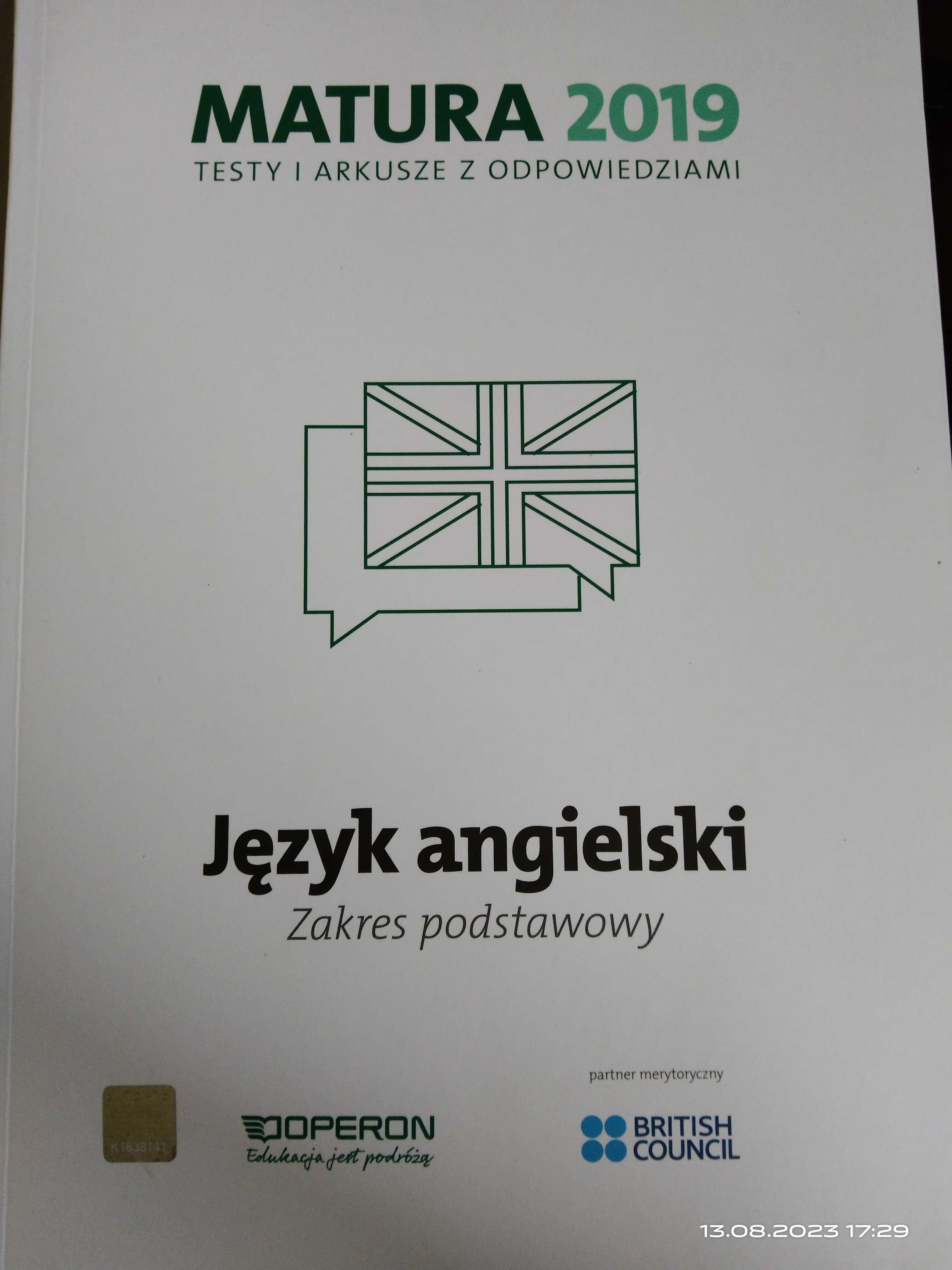 Matura 2019 Testy i arkusze z odpowiedziami OPERON Język angielski