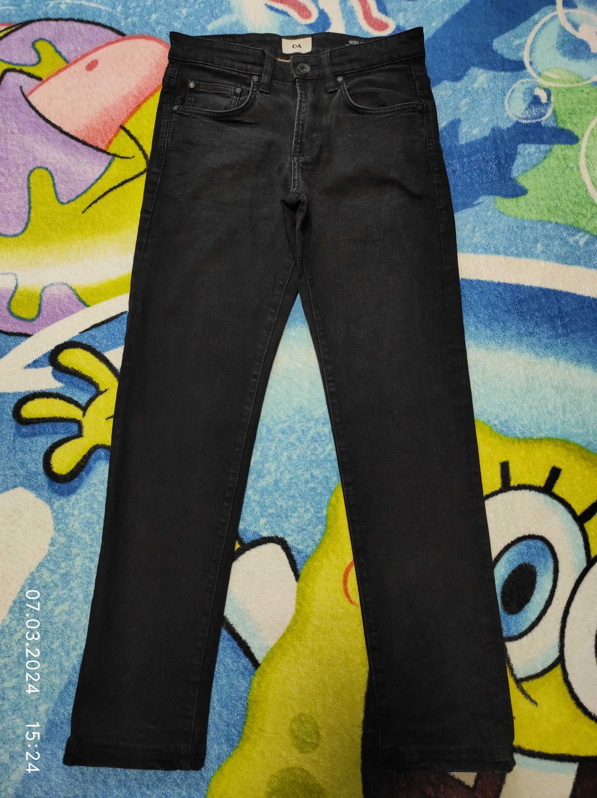 Чорні,фірмові джинси для хлопчика 13-14 років можна в школу.