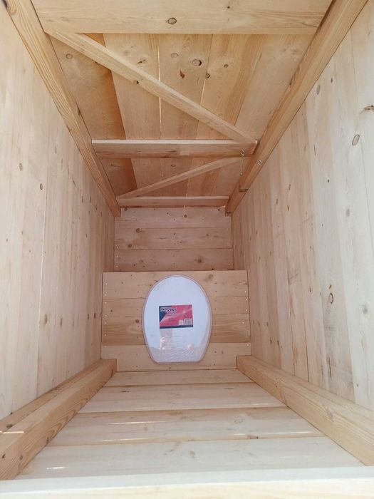 Wychodek na budowę działkę toaleta drewniana WC szelet sławojka