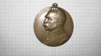 Medal II RP ,Józef Piłsudski, brąz, 55mm, oryginał sygnowany