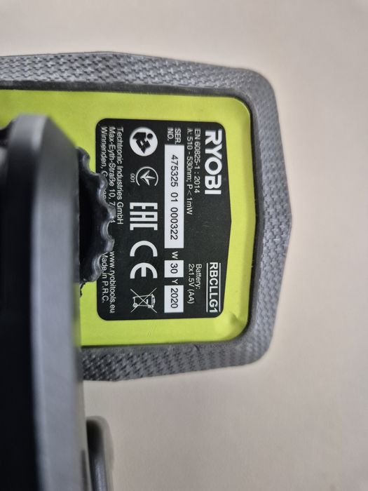 RYOBI RBCLLG1 Poziomica laser Zielony