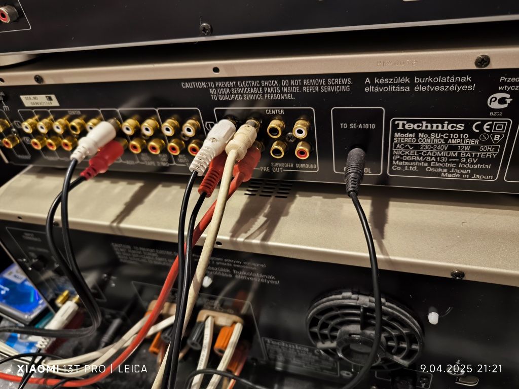 Wzmacniacz Technics SU-C1010 i Technics SE-A1010,Szampański,Idealny,pi