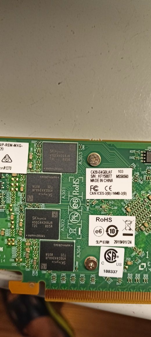 Profesjonalna karta graficzna matrox c420 4gb ddr5