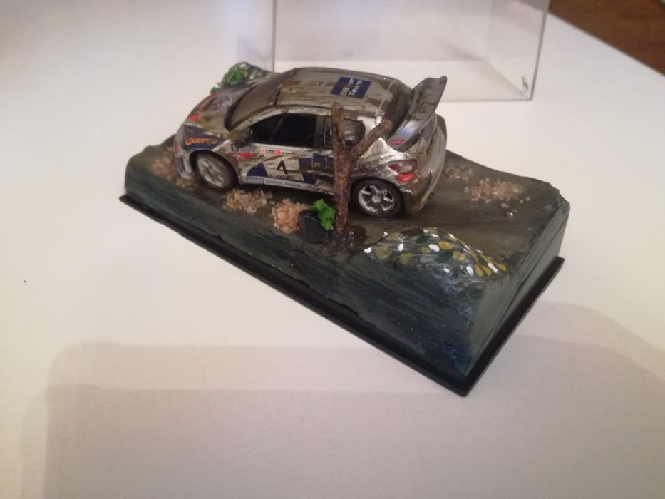 diorama escala 1/43 peugeot 207 wrc