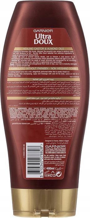 Garnier Ultra Doux Odżywka Migdałowo-Rycynowa 400 Ml
