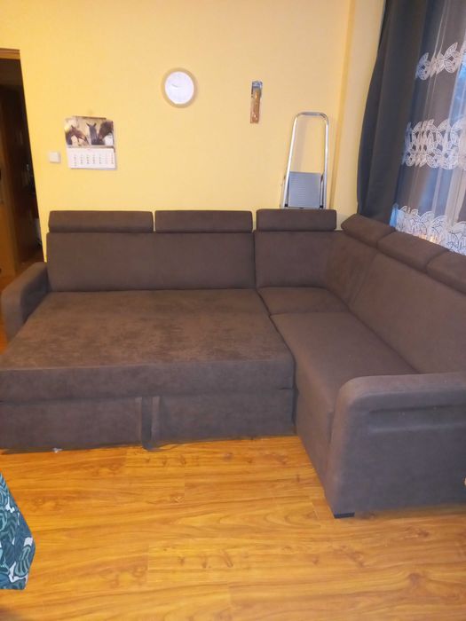 Sprzedam Narożnik Z Funkcją Spania Brązowy