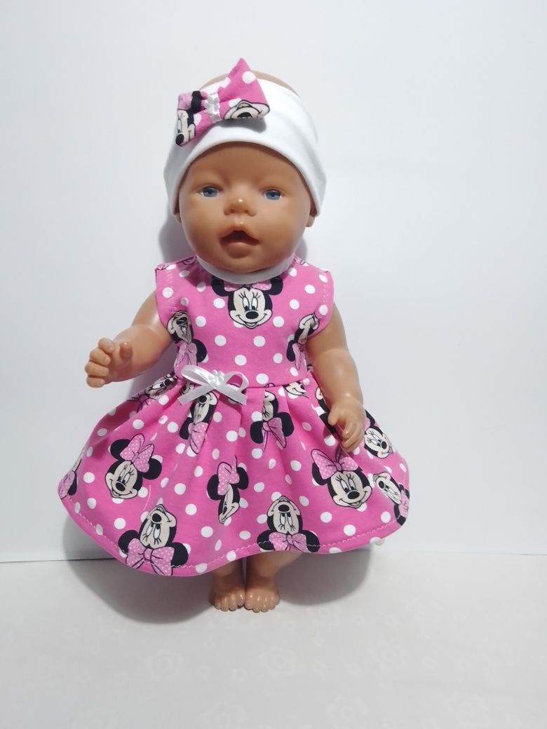 Sukienka dla lalki bobas 42-45 cm takiej jak baby Born