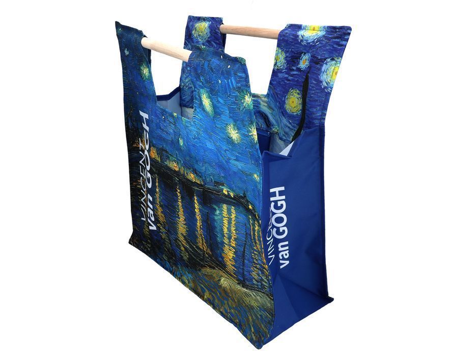 Torba z drewnianym uchwytem - V. van Gogh, Gwiaździsta noc nad Rodanem