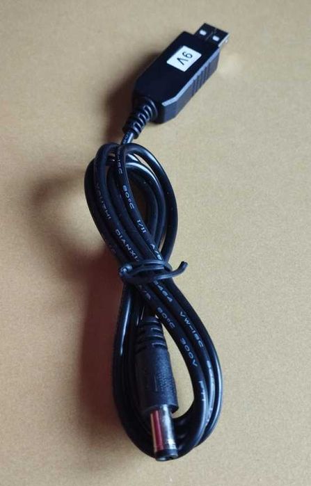 Кабель шнур роутера з перетворювачем USB-DC 9V, 12V 5.5х2.1 мм провід