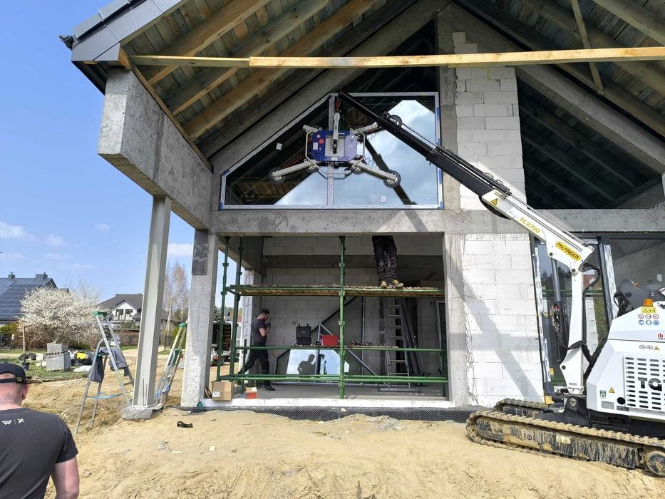 Mini żuraw dźwig pająk, manipulator do szyb/ okien i inne