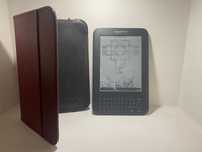 Kindle plus oryginalny SKORZANY futeral (uszkodzony)