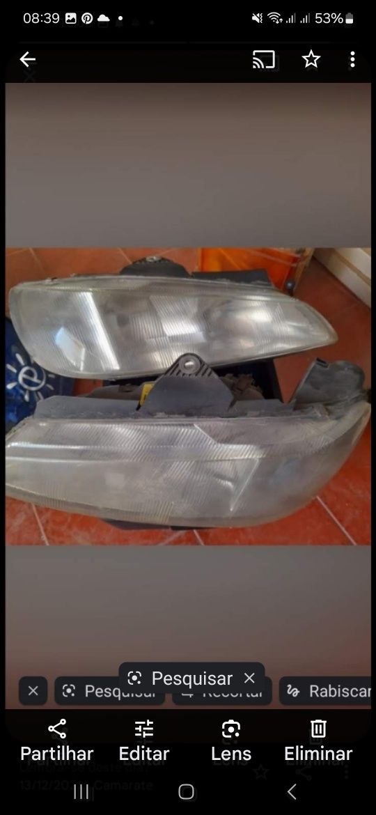 Farois de peugeot  1990 em bom  Estado