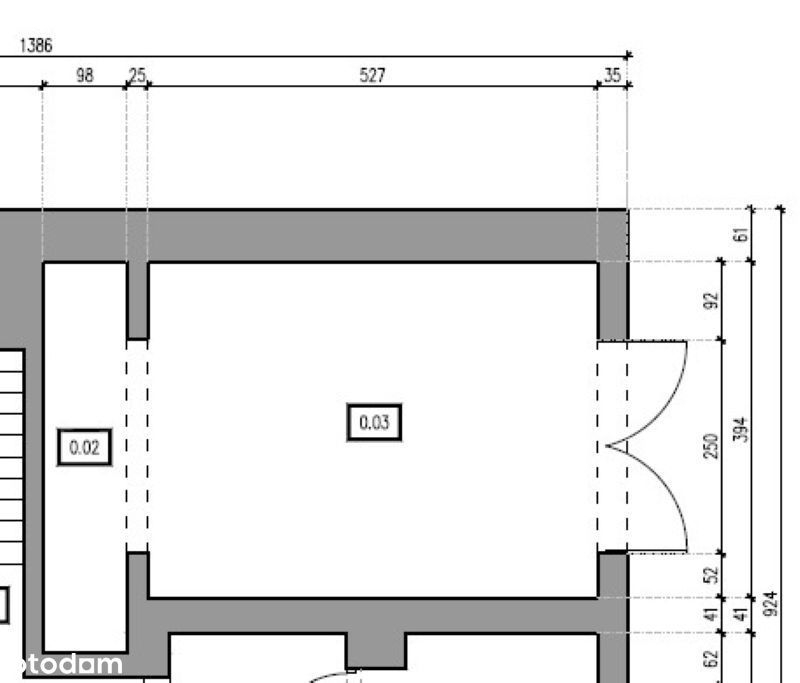 Garaż 25 m.kw. w przyziemiu budynku