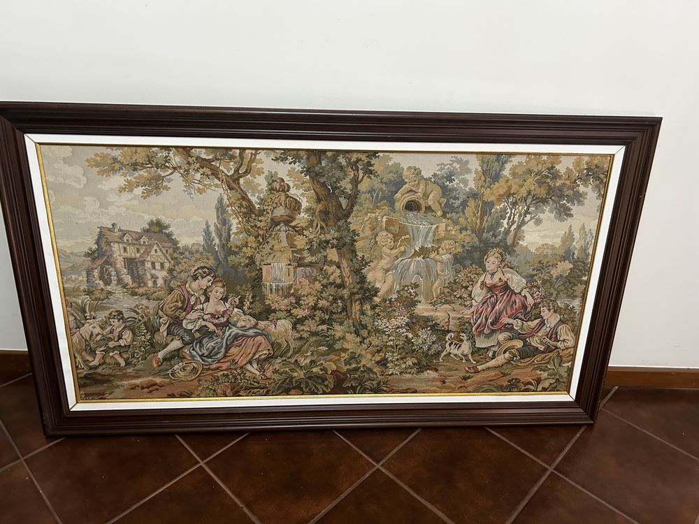 Quadro com tela de tecido
