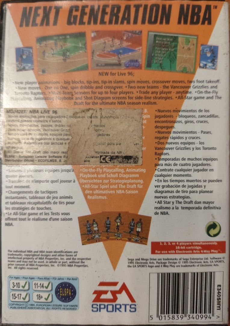 NBA Live 96 Sega Mega Drive