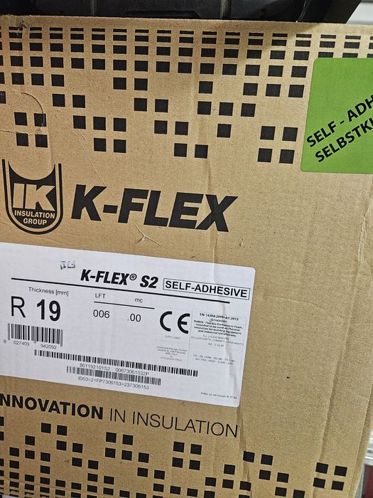 Mata kauczukowa samoprzylepna wygłuszająca armaflex K-flex S2 19mm