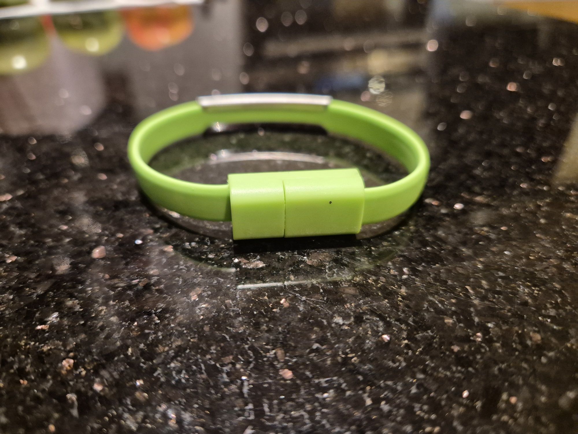 Bransoletka USB silikonowa opaska kabel wtyk mikro