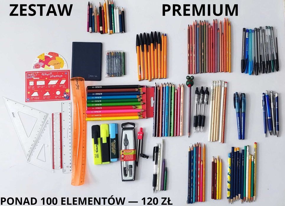 Zestaw Szkolno-BIiurowy PREMIUM - 100+ ELEMENTÓW