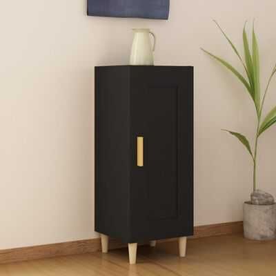 Szafka z drewna eukaliptusowego 34,5x34x90 cm czarna