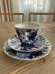 Porcelana Łomonosow do herbaty promyk. Dzwonnice złoto kobalt