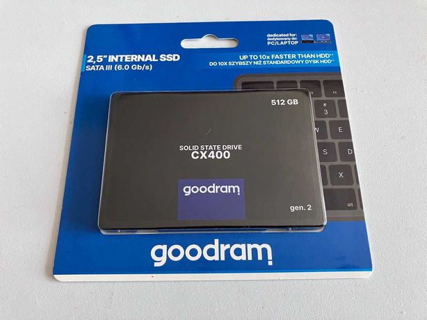 Dysk SSD GOODRAM CX400 G2 512GB SATA3 2,5" 7mm nowy gwarancja 2l.