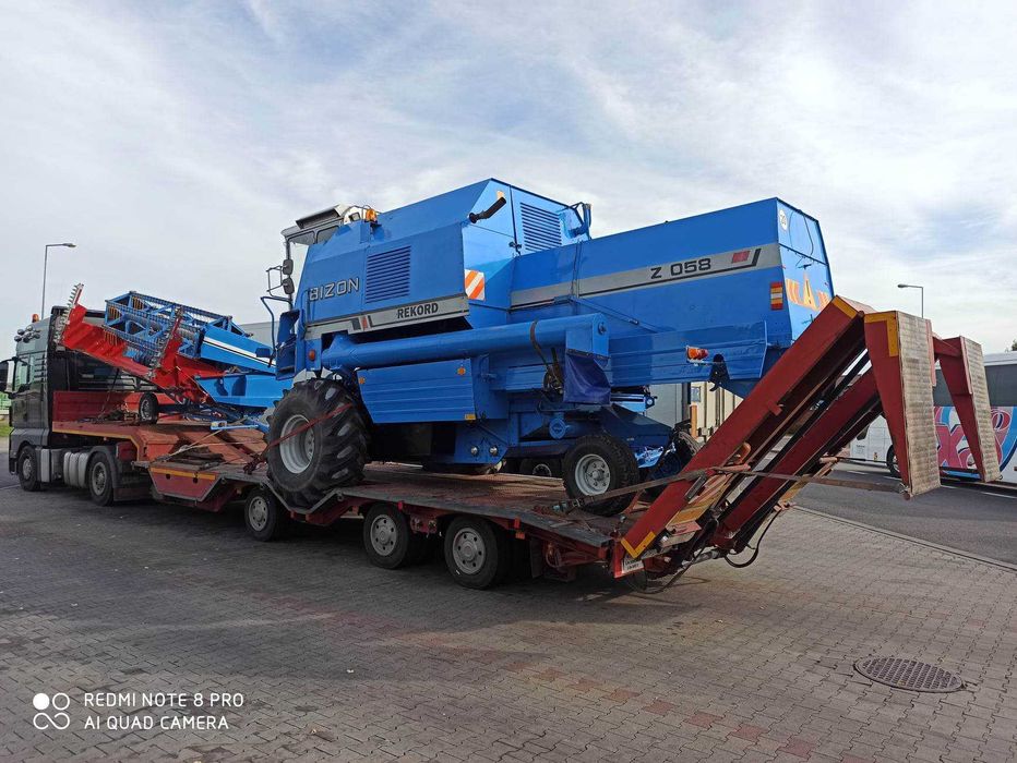Transport kombajna, sieczkarni, maszyn budowlanych i rolniczych