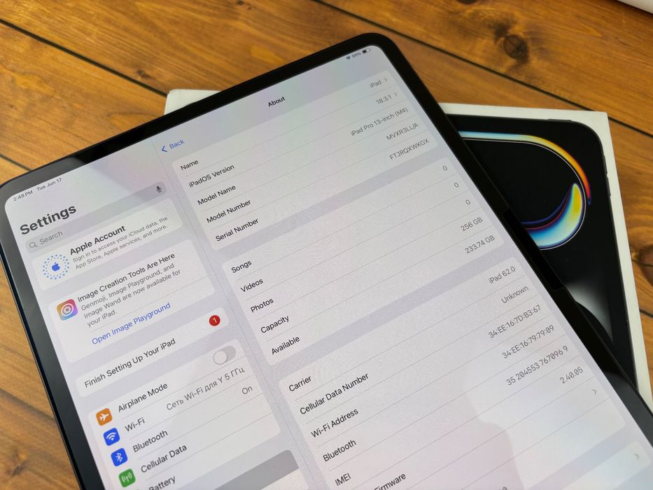 Apple iPad Pro 13" M4 2024 256gb LTE Space Black Standard Glass ідеал