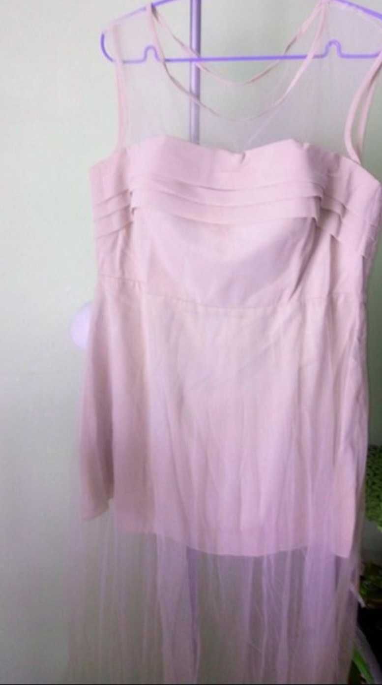 Vestido rosa tule novo de cerimónia